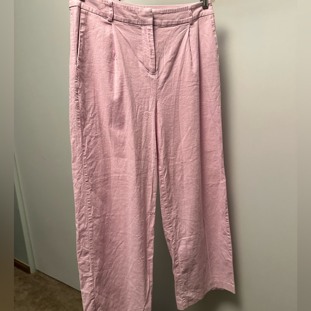Opened it Wide Leg light pink linen pant